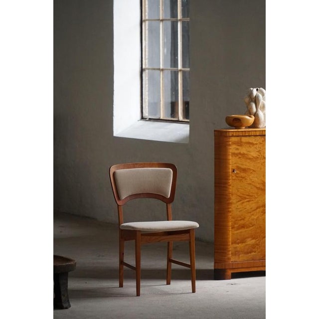 Mid-Century Danish Dining Chairs in Oak, Teak and Mohair, 1960s, Set of 6 For Sale - Image 10 of 18