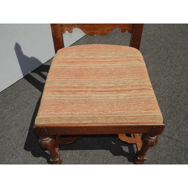 Set of Eight Antique Brown Dining Room Chairs French Country Spanish