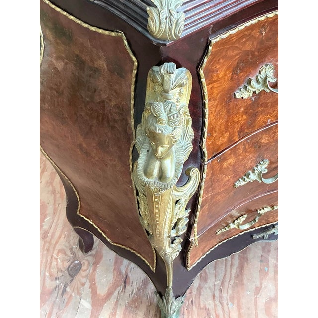 Vintage Regency Burl and Ormolu Chest of Drawers For Sale - Image 10 of 12