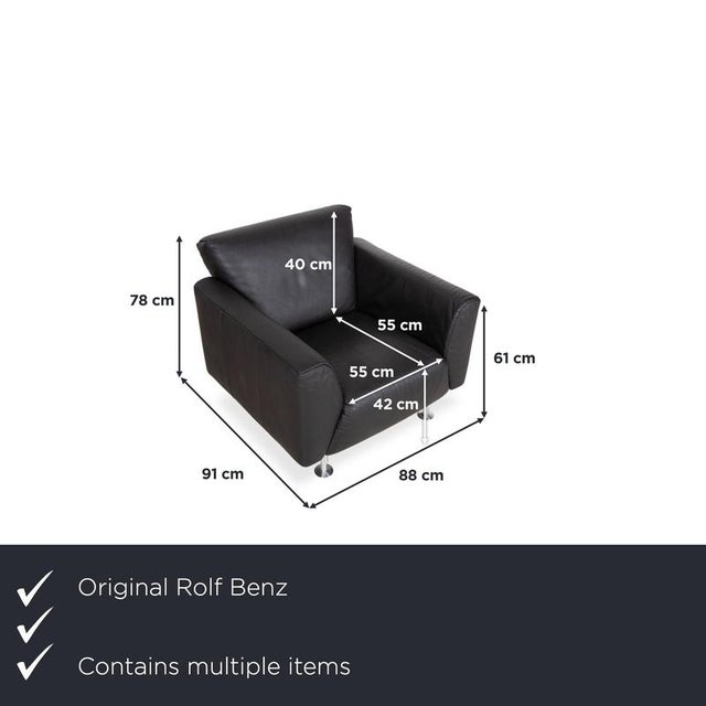 with this Rolf Benz 250 set, you're getting an armchair and footstool set that boasts a timeless, high-quality look thanks...