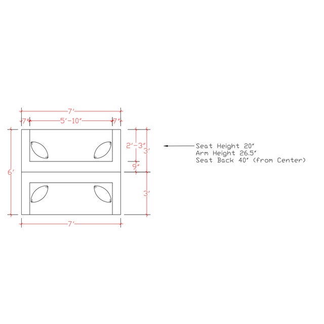 Custom Double Sided Sofa For Sale - Image 12 of 12