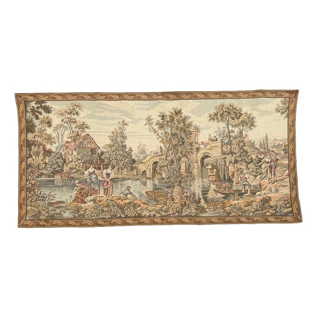Vintage French Aubusson Style Jacquard Tapestry, 1970s For Sale