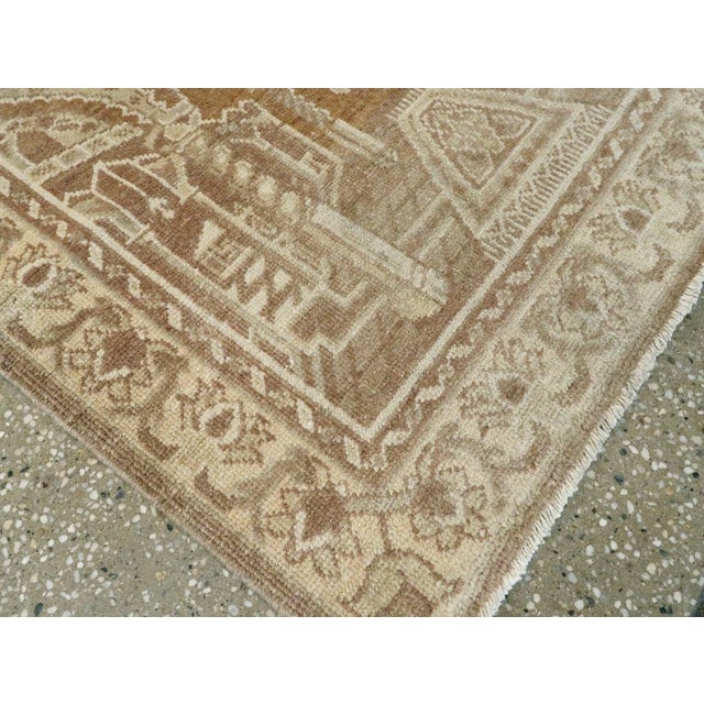 Mid 20th Century Galerie Shabab Collection Mid-20th Century East Turkestan Khotan Pictorial Rug For Sale - Image 5 of 6