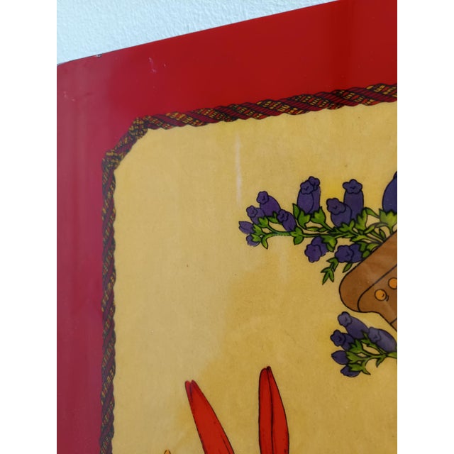 Postmodern Print on Wooden Tile Panel by Renato Balestra, Italy, 1980s For Sale - Image 13 of 14