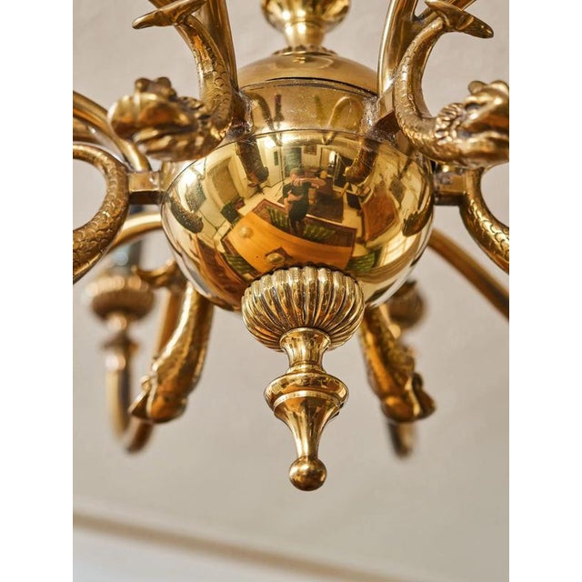 French Empire Chandelier with Snakes For Sale - Image 6 of 11