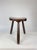 Brutalist Vintage Brutalist Rustic Carved Wood Tripod Stool, France, 1930s For Sale - Image 3 of 12