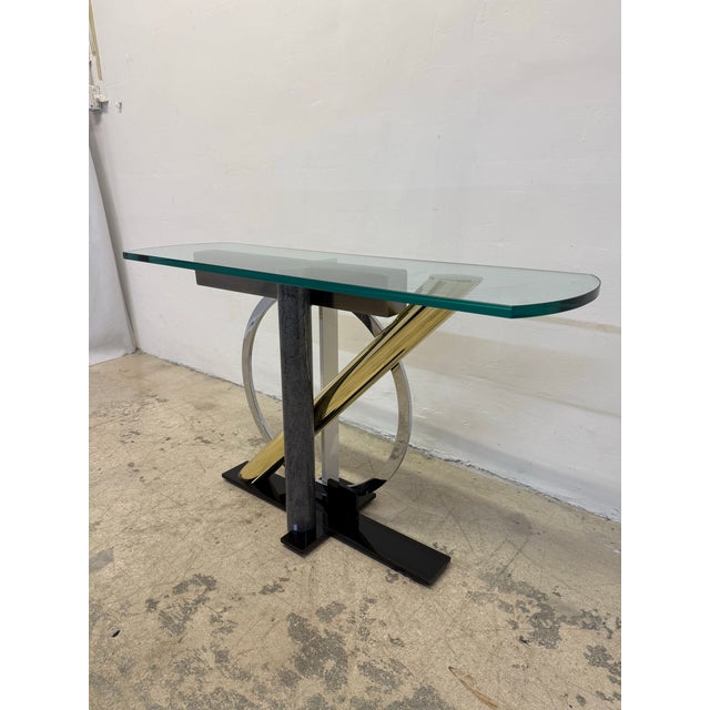 Kaizo Oto for Dia Postmodern Memphis Style Console Table For Sale - Image 9 of 12