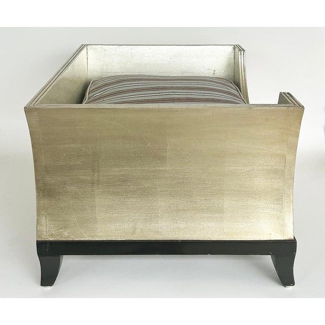 Penelope Francis Silver Leaf Dog Bed, Hollywood Regency-Style For Sale - Image 4 of 10