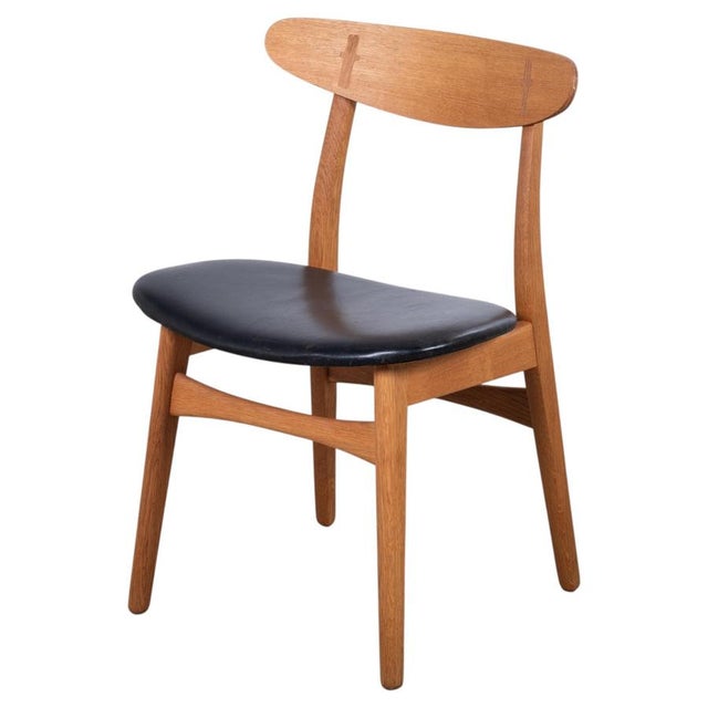 Oak Dining Chair attributed to Hans J. Wegner for Carl Hansen & Son, Denmark, 1952 For Sale - Image 9 of 9