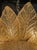 Early 21st Century Murano Gold Granola Glass Leaf Form Flush Mount Chandeliers For Sale - Image 5 of 7