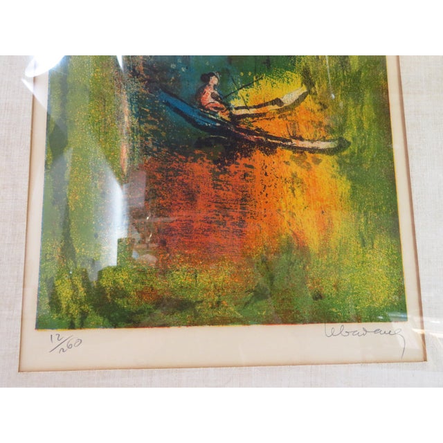 Mid Century Signed Hoi Lebadang 12/260 Color Lithograph Abstract Art Print For Sale In Seattle - Image 6 of 12