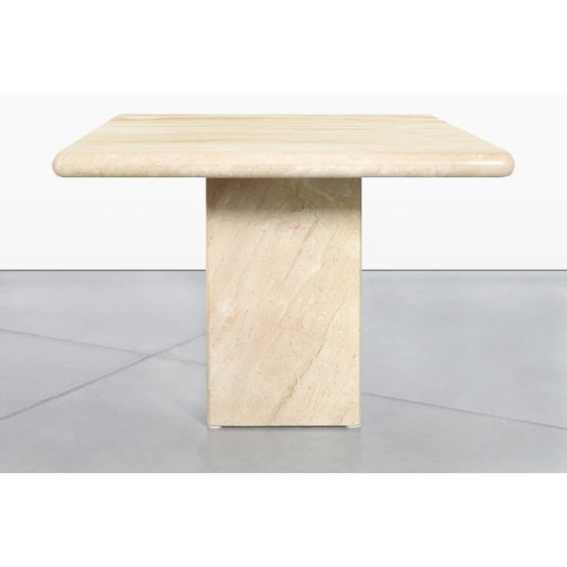 Vintage Italian Modern Travertine Side Tables, 1980s For Sale - Image 4 of 11
