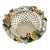 1980s Vintage European Ceramic Floral Basket For Sale