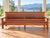 Large 10ft mission oak bench by Henderson-Ames Co., out of Kalamazoo MI. Circa early 1900's. Original metal manufacturers...