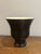 Two-tone ceramic vase from the 1950s Black reverse-painted ceramic, unsigned This piece is attributed to the mentioned...