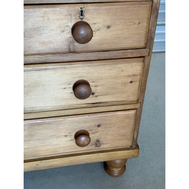 Tan Antique Pine Two Over Two Drawers - Chest of Drawers From England For Sale - Image 8 of 18