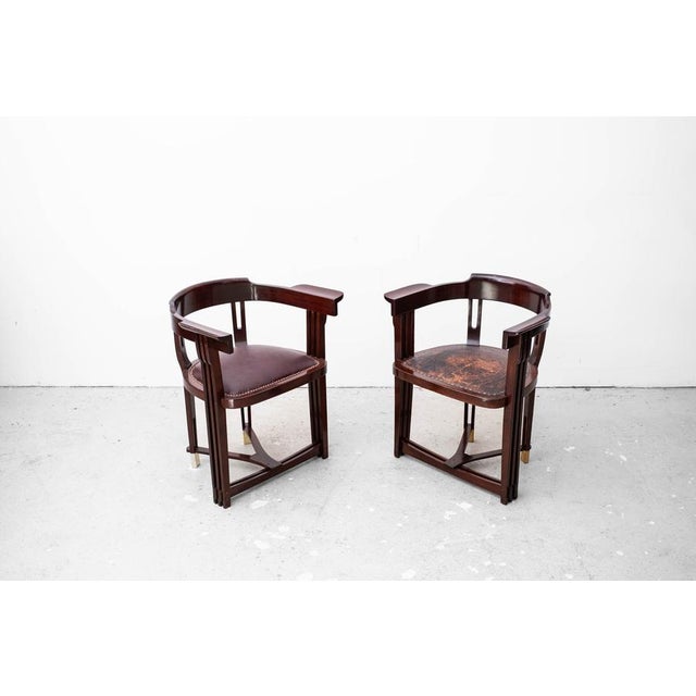 Antique Art Nouveau Armchairs by Anton Pospischil Jr., 1900, Set of 2 For Sale - Image 13 of 18