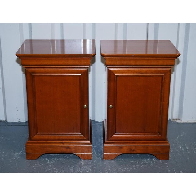Vintage French Style Cherrywood Nightstands, Set of 2 For Sale - Image 14 of 18