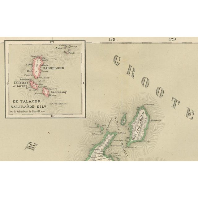 Late 19th Century Antique Map of Halmahera, Ternate, Tidore and Moluccas by Dornseiffen, 1884 For Sale - Image 5 of 10