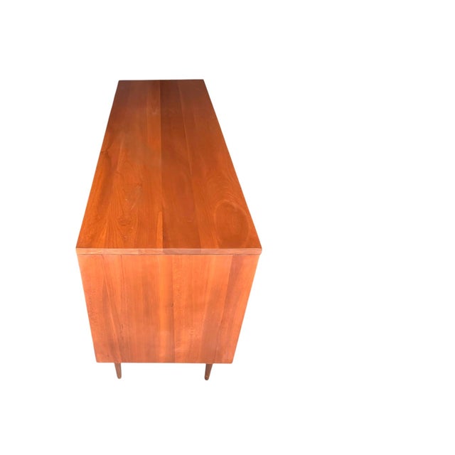 Wood 1960s Danish Modern Walnut Sideboard With Sliding Doors For Sale - Image 7 of 18