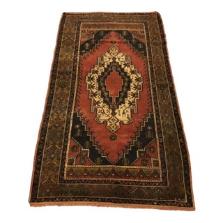 Oushak Handmade Vintage Wool Rug For Sale