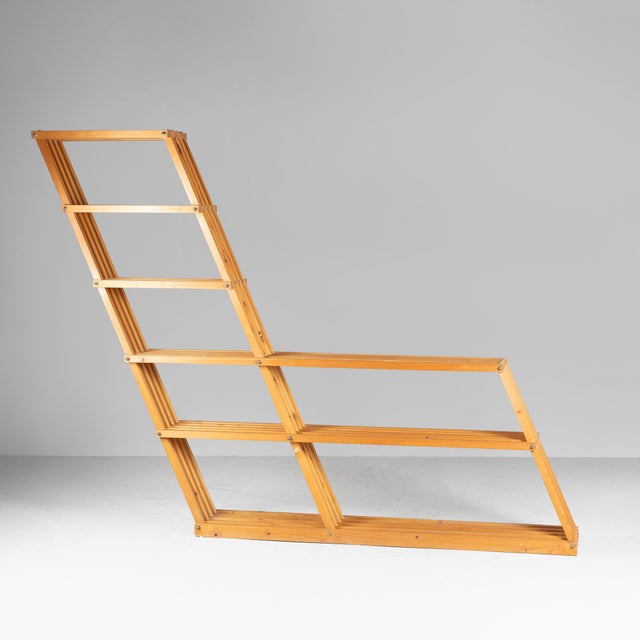 Vintage Wooden Bookcase, 1970 For Sale - Image 9 of 13