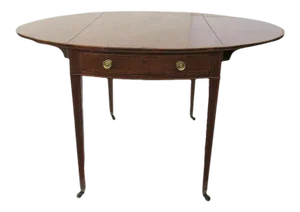 18th Century Plum Pudding Mahogany Pembroke Table