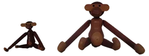 Teak Monkeys by Kay Bojesen, 1950s, Set of 2