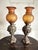 Oil Lamps in Bronze and Amber Glass, 1930, Set of 2 For Sale - Image 9 of 9