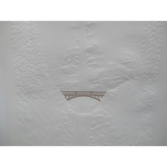 American Becky Gyes Oregon Multnomah Falls Embossed Signed Limited Edition Print For Sale - Image 3 of 9