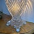 Transparent Pressed Glass Urn Style Table Lamp For Sale - Image 8 of 12