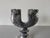 Vintage Don Drumm Brutalist Cast Aluminum Double Candle Holder, Signed For Sale - Image 12 of 12