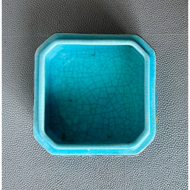 Longwy Antique French Émaux De Longwy Pottery Box For Sale - Image 4 of 6