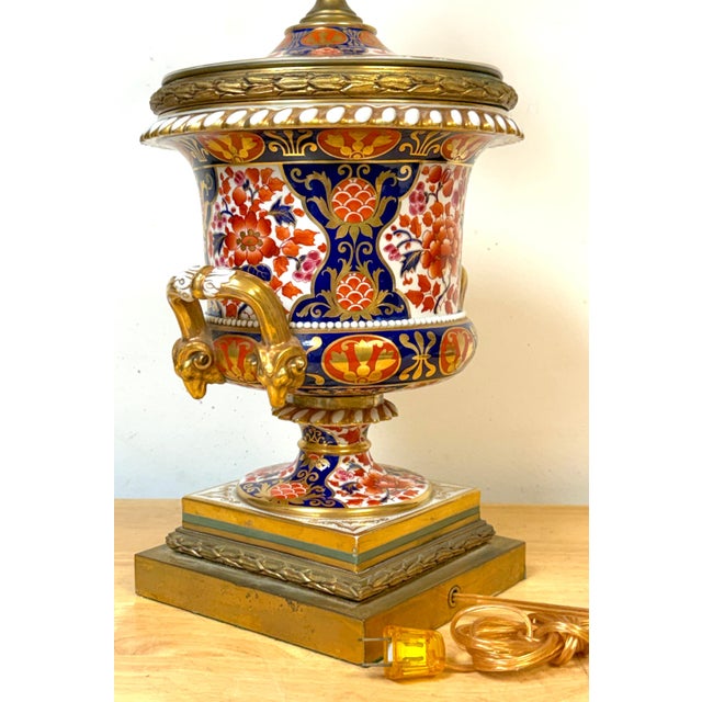Ceramic 19th C Derby Porcelain, Regency Period, 'Old Imari' Vase now as a Lamp For Sale - Image 7 of 18