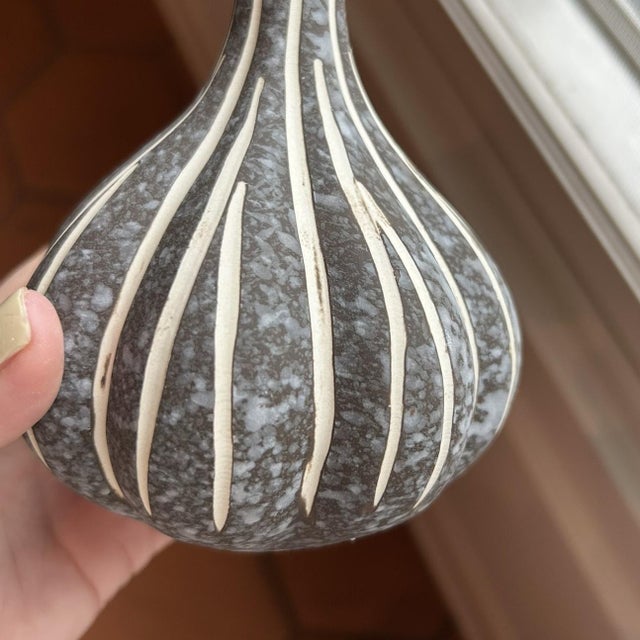 2010s Striped Gourd Bud Vase For Sale - Image 5 of 5