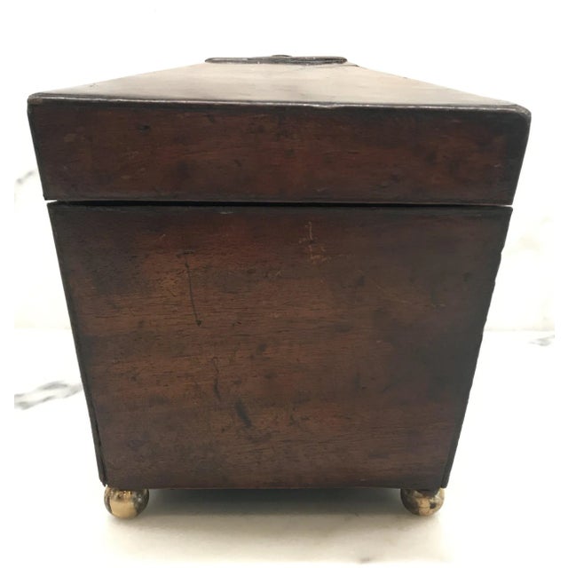 Early 19th Century British Regency Tea Box With Original Key For Sale - Image 9 of 12