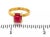 Tiffany & Co. Picasso Rubellite Sugar Stacks 18k Yellow Gold Ring - Size 4 For Sale - Image 9 of 9