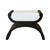 Contemporary Matthew Izzo Home Janna Espresso Cerused Oak Stool With White Linen Cushion For Sale - Image 3 of 3