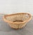 These exquisite, authentic vintage oval-shaped baskets feature a warm beige base adorned with a sienna stripe accent and a...
