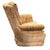 1970s 1970 Tuffted Velvet Gold Green Striped Swivel Arm Chair For Sale - Image 5 of 6