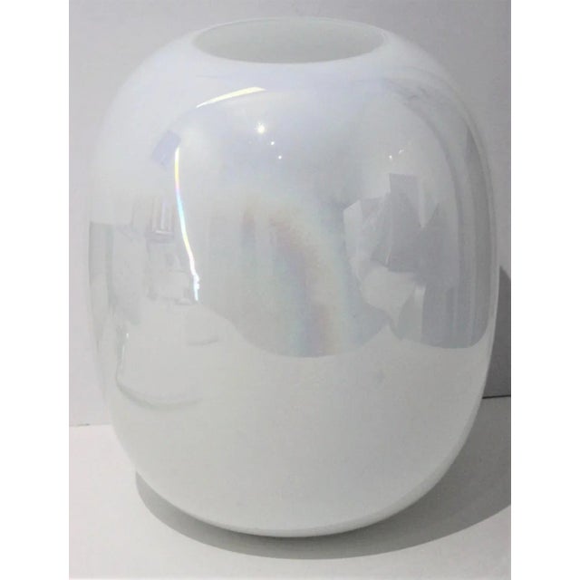 Tommaso Barbi Opaline White Murano Glass Vase - Part of a Collection For Sale - Image 13 of 13