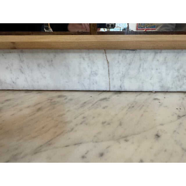 Antique French Bleached Oak Marble Top Chest C. 1890 For Sale - Image 12 of 16