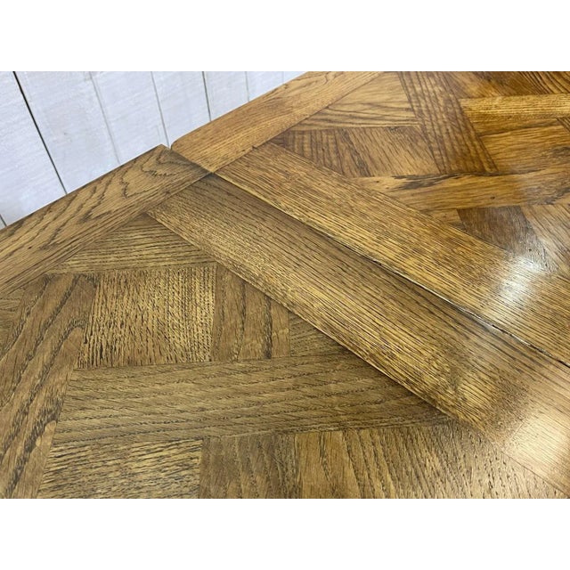 Oak Table with 2 Extensions, 1930s For Sale - Image 11 of 12