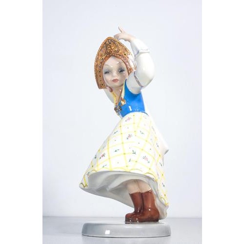 Vintage Russian Ceramic Figurine, 1930s For Sale - Image 12 of 18