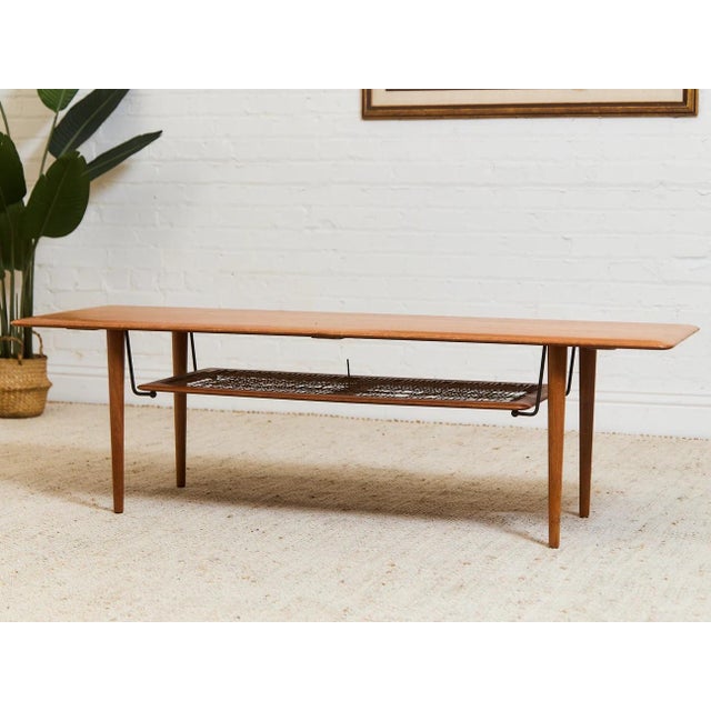 Mid-Century Modern Mid 20th Century Danish Modern Teak Coffee Table For Sale - Image 3 of 12