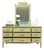 Late 20th Century Henry Link Bali Hai 9 Drawer Dresser Green W/ Mirror Regency Vintage For Sale