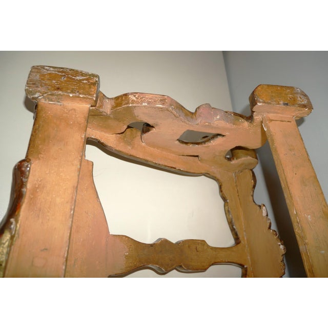 Antique Gilded Carved Wooden Lectern For Sale - Image 12 of 16