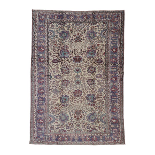 Vintage Turkish Oushak Rug - 06'06 X 09'02 For Sale - Image 9 of 9