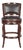 Nicholas Swivel Barstool in Sierra Brown & Brown For Sale