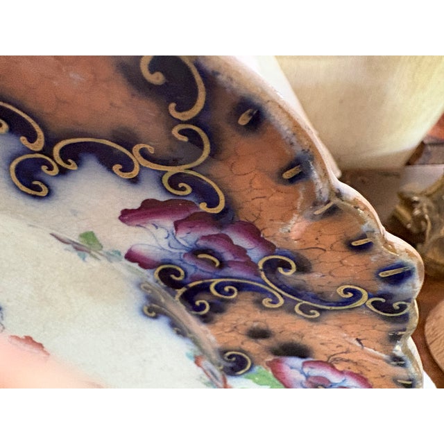 Mid 19th Century Large Mid 19th Century Unmarked Polychrome Platter For Sale - Image 5 of 18